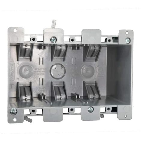 3-gang 55 cu. in. old work pvc electrical box|Cantex EZ Box Old Work 55 cu in Rectangle PVC 3 gang Outlet .